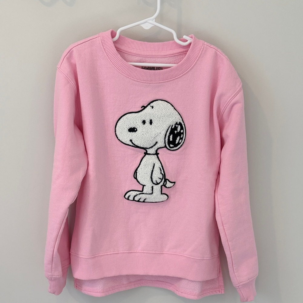 Peanuts Snoopy Pink Crewneck Sweatshirt